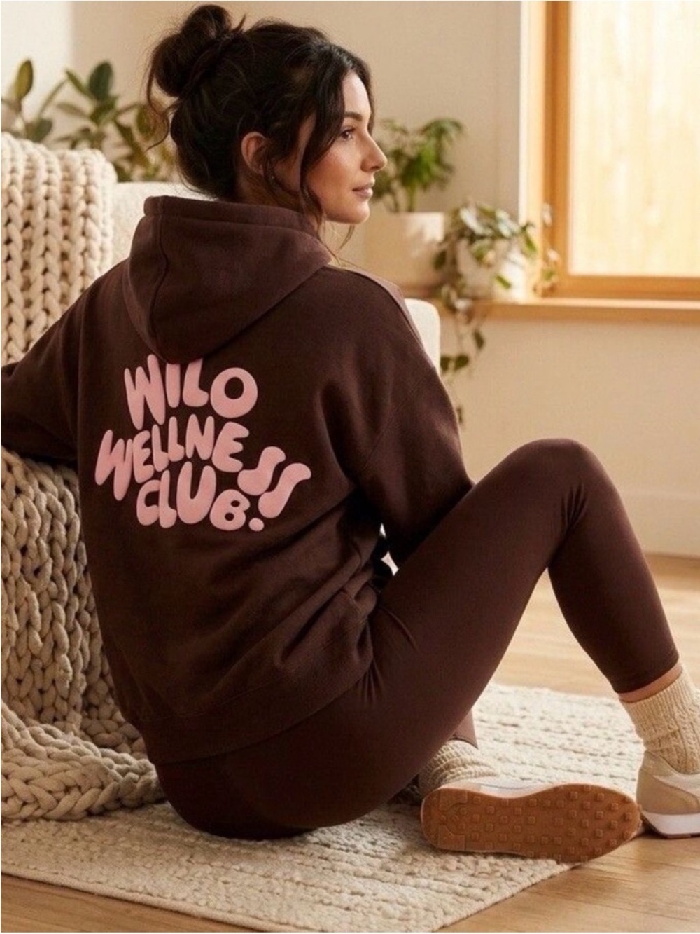 WILO Wellness Club Brown Hoodie Size XS